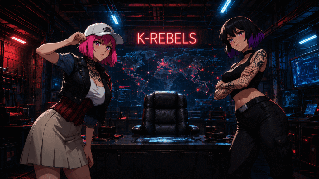 Mey y Haru reunidas buscando pistas.